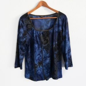Sami and JO Square Neckline 3/4 Sleeve Top